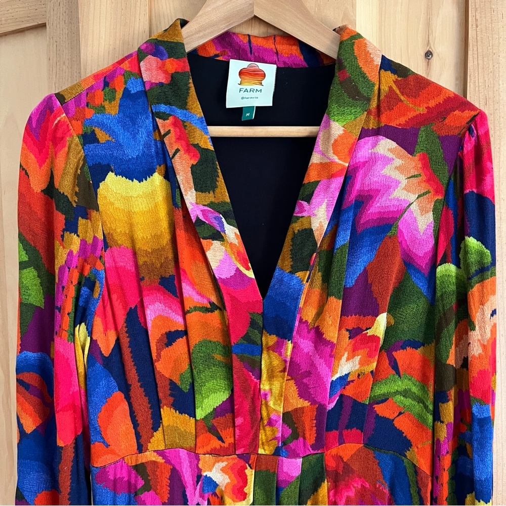 FARM Rio Colorful Floral Midi Dress